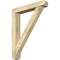 Ekena Millwork Traditional Craftsman Rough Sawn Bracket w/ Offset Brace, Douglas Fir, 6"W x 34"D x 42"H BKT0604X34X42TRA04RDF - alternate 1